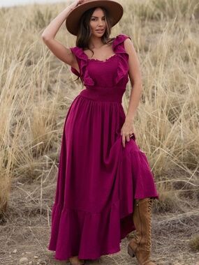 Dawn Dress in Raspberry